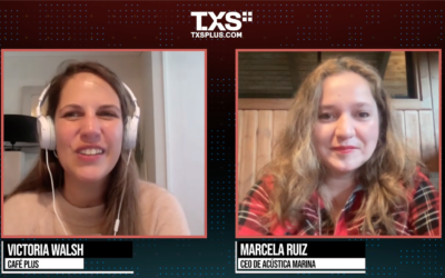 Marcela Ruiz en entrevista con TXS Plus comenta respecto del premio «Women in Tech 2023», de la nominación a los premios Avonni y del futuro de Acústica Marina